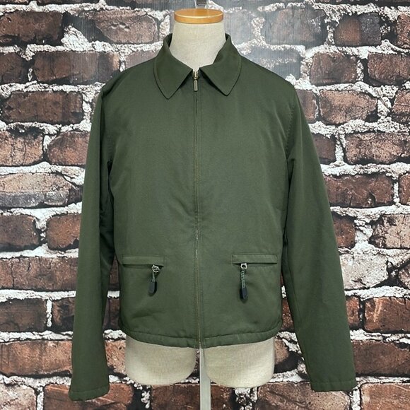 GAP Utility Jacket Coat Full Zip Collar Green Size Medium M - Picture 5 of 17